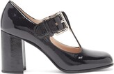 Thumbnail for your product : Miu Miu Square-toe Patent-leather Mary Jane Pumps