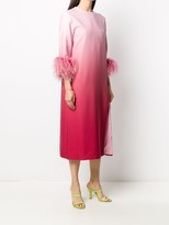 Thumbnail for your product : 16Arlington Feather-Embellished Ombre Dress