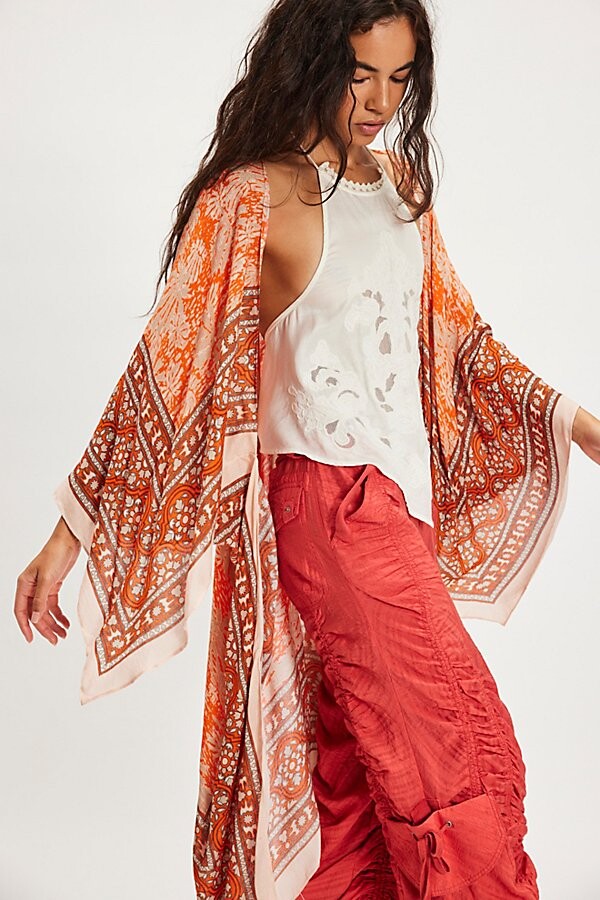 Free People Magic Dance Border Print Duster