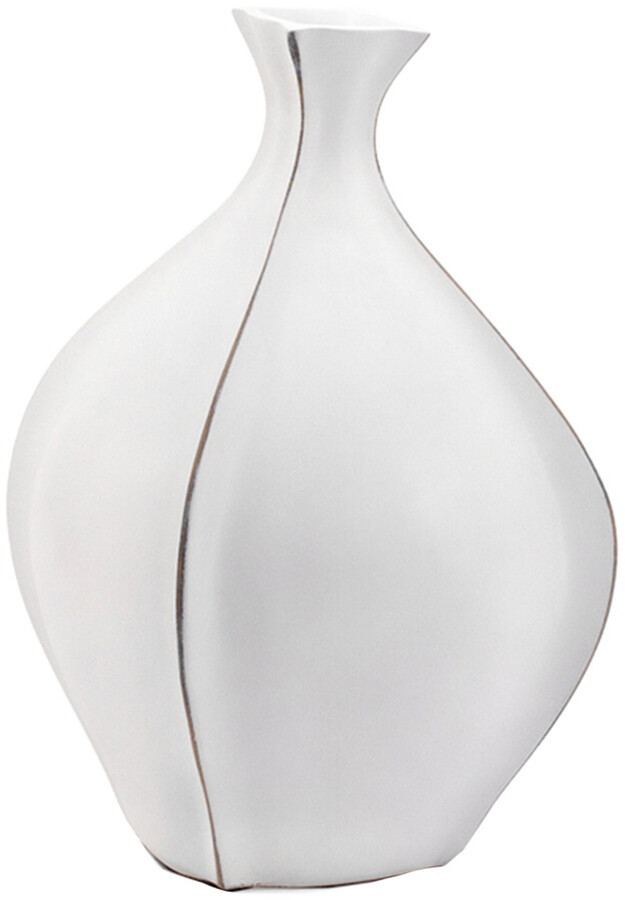 Torre & Tagus Abstract Lattice Outline Ceramic Vase 