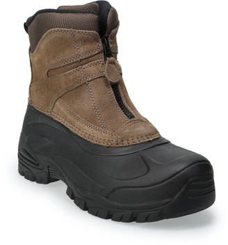 men's winter boots zipper front