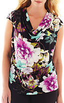 Thumbnail for your product : JCPenney Worthington Sleeveless Draped Cowlneck Top - Plus