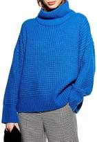 Thumbnail for your product : Topshop Weave Stitch Roll Neck Sweater
