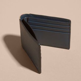 Burberry Grainy Leather and House Check Folding Wallet