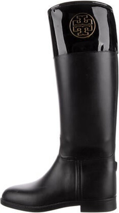 tory burch rubber rain boots