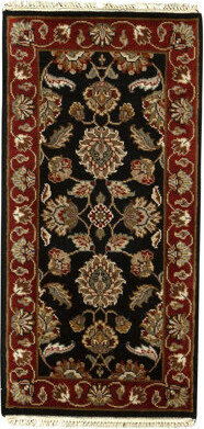 Bokara Rug Co., Inc. High-Quality Hand-Knotted Black And Red Area Rug