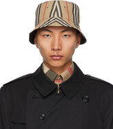 Thumbnail for your product : Burberry Reversible Beige Cotton Icon Stripe Bucket Hat