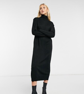 roll neck sweater dress