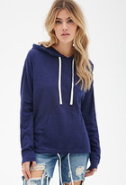 Thumbnail for your product : Forever 21 Slub Knit Drawstring Hoodie