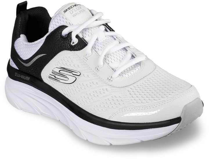 skechers mens white slip ons