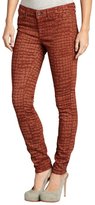 Thumbnail for your product : Rich and Skinny rust stretch denim croc print 'Marilyn' skinny jeans