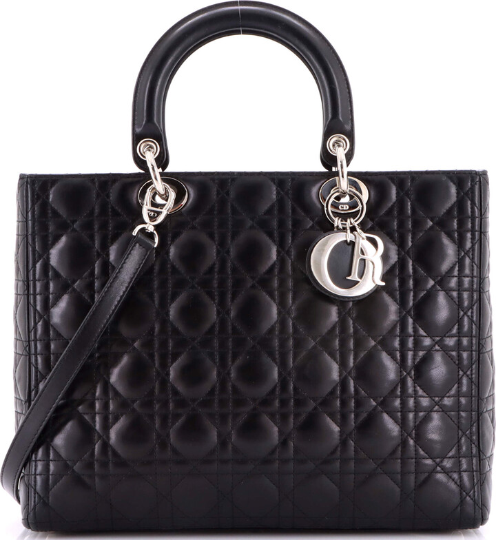 Christian Dior Lady Bag Cannage Quilt Lambskin Large