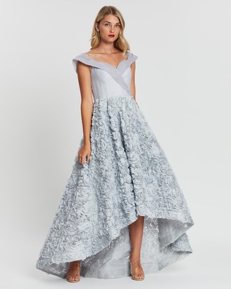 Bariano Grace Off-Shoulder Gown
