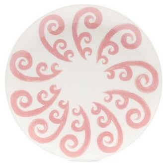 THEMIS Z Athenee Peacock Porcelain Dessert Plate - Pink Multi