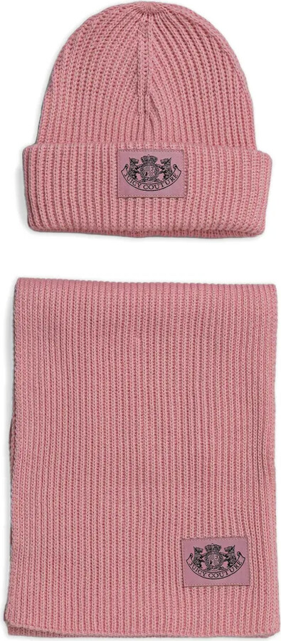Juicy Couture Wool-Blend Beanie Hat Set