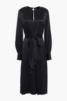 Thumbnail for your product : Joseph Belted Cutout Silk-satin Dress