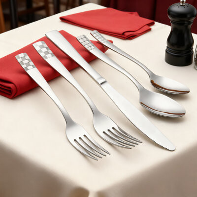 Latitude Run 40-Piece Stainless Steel Silverware Set For 8, Service For 8 Includes Forks Knives Spoons Teaspoons, Dishwasher Safe Flatware With Ergonomic Handle De