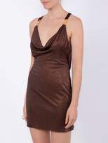 Thumbnail for your product : Versace draped front mini dress brown