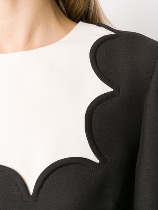 Valentino Scalloped Detail Mini Dress