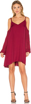 Thumbnail for your product : Haute Hippie Crossroads Cold Shoulder Dress in Burgundy