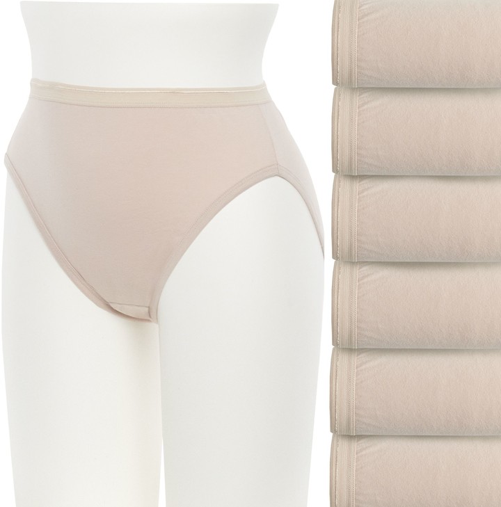 Fruit of the Loom Women's 6Pack Signature Cotton HighCut Brief Panty