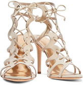 Thumbnail for your product : Schutz Laurine Lace-up Cutout Leather Sandals