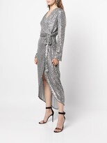 Thumbnail for your product : Halston Sequinned Wrap Dress