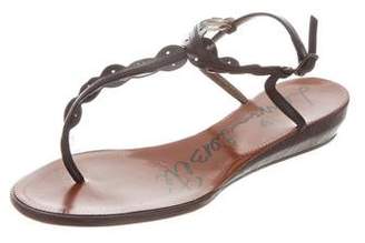 Lanvin Leather T-Strap Sandals
