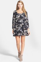 Thumbnail for your product : Socialite Print Cage Back Babydoll Dress (Juniors)
