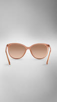 Thumbnail for your product : Burberry Round Frame Metal Detail Sunglasses