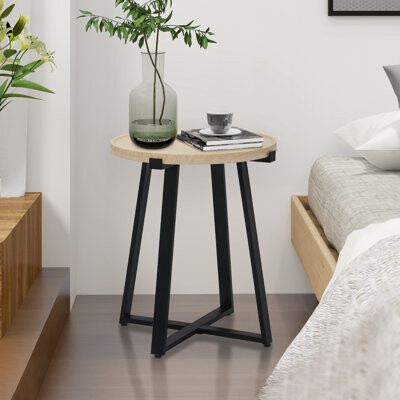 Latitude Run Dyanni Tray Top Cross Legs End Table