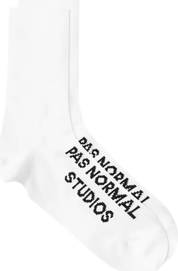Pas Normal Studios Logo-Intarsia Socks