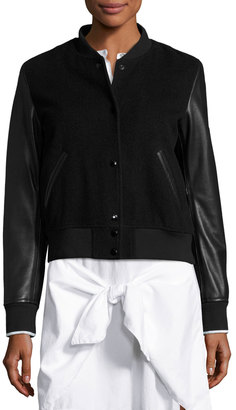 Rag & Bone JEAN Camden Wool-Blend & Leather Varsity Jacket