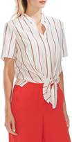 Thumbnail for your product : Vince Camuto Striped Tie-Front Blouse