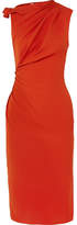 Narciso Rodriguez - Gathered Silk Midi Dress - Orange