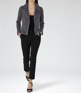 Thumbnail for your product : Reiss Bryony Suede Biker Jacket