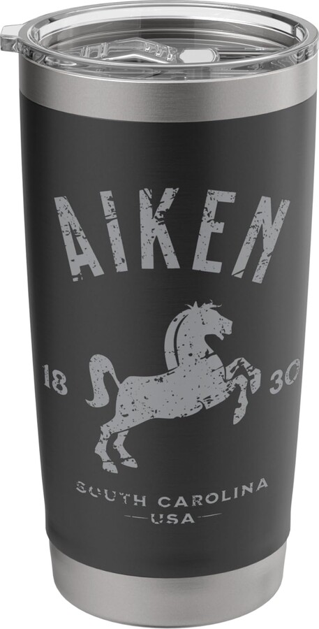 Aiken South Carolina USA Equestrian Horse Designs Aiken South Carolina USA Equestrian Horse Distressed Design Stainless Steel Insulated Tumbler