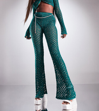 Jessica Simpson Plus Size Mid Rise Sequin Flare Pants | Dillard's
