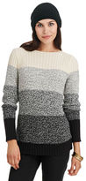 Thumbnail for your product : Chaps Block Striped Boat Neck Sweater-NATURAL-Large