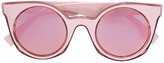 Fendi - lunettes de soleil à monture ronde - unisex - Acétate - Taille Unique