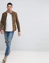 Thumbnail for your product : Antony Morato Suede Biker Jacket In Khaki