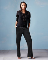 Thumbnail for your product : Eileen Fisher Paneled Mesh Long-Sleeve Top, Stretch Silk Jersey Tank  & Modern Wide-Leg Pants, Petite