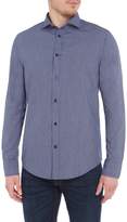 Thumbnail for your product : Armani Jeans Men's Regular fit dotted chambray long sleeve shirt