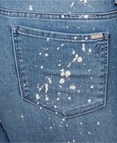 Thumbnail for your product : Melissa McCarthy Trendy Plus Size Paint-Splatter Rambler Wash Pencil Jeans