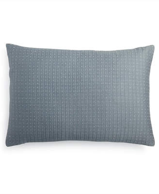 Calvin Klein Quilted Metallic Dash 15" x 22" Decorative Pillow Bedding