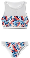 Thumbnail for your product : VC Vince Camuto Printed Mesh-detail Bikini Bottom