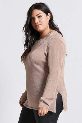 Forever 21 Plus Size Metallic Knit Sweater
