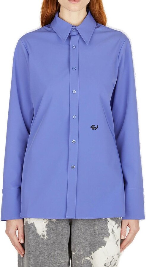 Eytys Logo Embroidered Buttoned Shirt