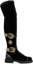 Thumbnail for your product : Fausto Puglisi buckle studded boots