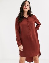 Thumbnail for your product : JDY Tara long sleeve hi lo shirt dress